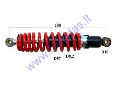 Shock absorber for ATV quad bike L280 spring diameter 8,2