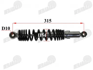 Amortizatorius ATV keturračio motociklo L315 sp7,3 D10 ATV150