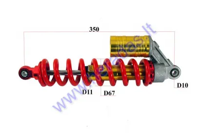 Shock absorber for ATV quad bike L350 spring diameter 10