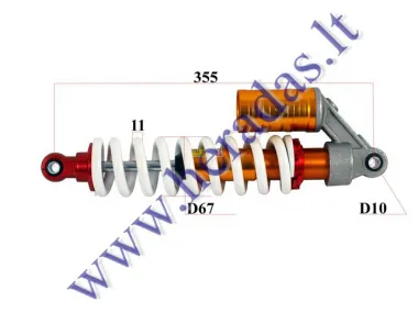 Amortizatorius ATV keturračio motociklo L355 sp11