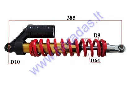 Shock absorber for ATV quad bike L385 spring diameter 9