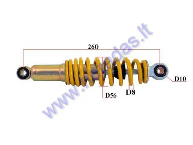 Shock absorber for electric trike scooter MS03 MS04 L260 spring diameter 8