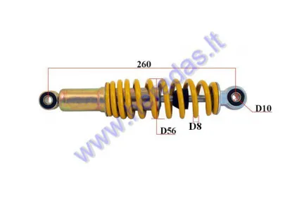 Shock absorber for electric trike scooter MS03 MS04 L260 spring diameter 8