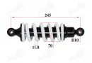 Rear shock absorber for motorcycle L245 fits NAKED50