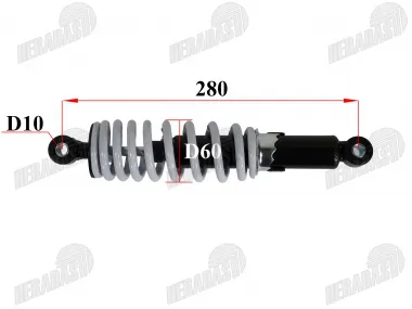 AMORTIZATORIUS KETURRAČIO motociklo priekinis L280 SP8 tinka EGL MOTOR THE125