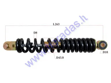 Shock absorber for scooter L260 spring diameter 8