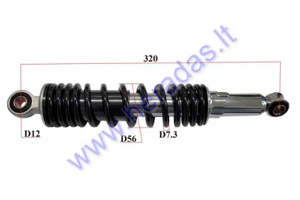 SHOCK ABSORBER FOR MOTORCYCLE, SCOOTER L320 sp7,3 D12 GB STREET, ROMET ZETKA, NEKEN, SHAFT