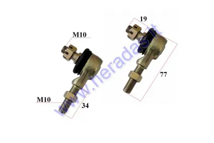 Antgalis vairo traukės ATV keturračio 110-200cc M10 kompl. k.p+d.p sriegis