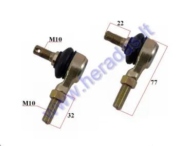 Steering tie rod ball joint for ATV quad bike 110-200cc M10 L20 set left+right side thread