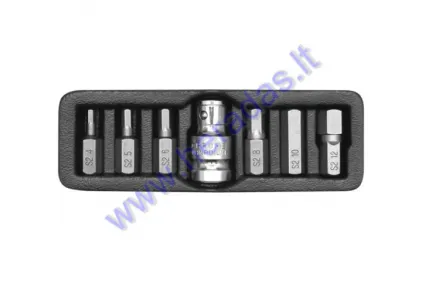 7 piece hexagon bit set H4, H5, H6, H8, H10, H12 L=30mm