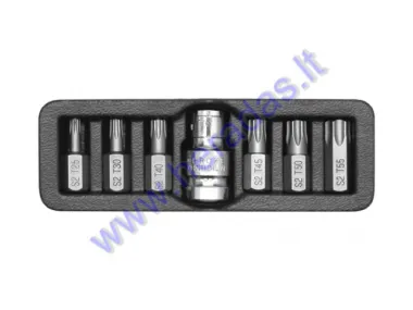 7 piece torx bit set T25, T30, T40, T45, T50, T55 L=30mm