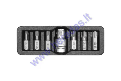 7 piece torx bit set T25, T30, T40, T45, T50, T55 L=30mm