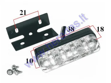 Number plate lights for scooter, motorcycle 12V LED universal