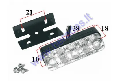 Number plate lights for scooter, motorcycle 12V LED universal