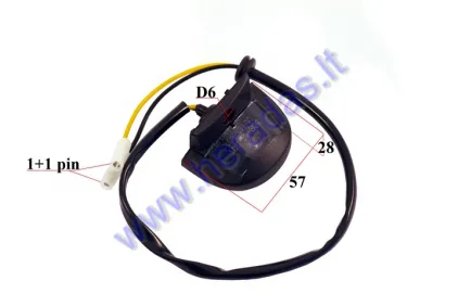 Apšvietimas numerio motorolerio,motociklo 12V universalus 56x26mm lemputė w5w 5w
