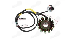 Apvija, apvijos generatoriaus 12 polių ATV keturračio motociklo 200-250cc ZS169FMM