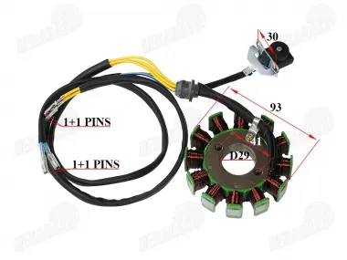 Apvija, apvijos generatoriaus 12 polių ATV keturračio motociklo 200-250cc ZS169FMM