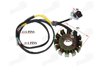 Apvija, apvijos generatoriaus 12 polių ATV keturračio motociklo 200-250cc ZS169FMM