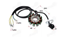 Magneto/stator 12 coils for ATV quad bike