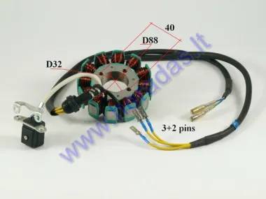 Magneto/stator 12 coils for ATV quad bike