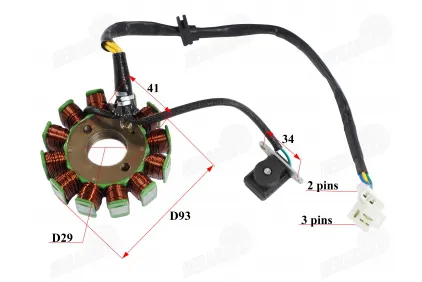 Magneto/stator 12 coils for motorcycle moped fits CHAMP MONTANA