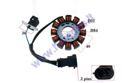 MAGNETO/STATOR 12 COILS FOR SCOOTER  Aprilia Ditech 50cc