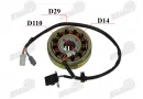 Apvija, apvijos generatoriaus 12 polių motoroleriui  D88 su magnetu FLASH50 RUBI50