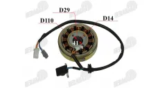 Apvija, apvijos generatoriaus 12 polių motoroleriui  D88 su magnetu FLASH50 RUBI50