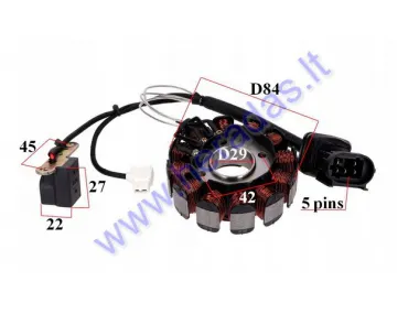 MAGNETO/STATOR 12 COILS FOR SCOOTER PIAGGIO 125/150CC