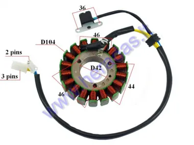 MAGNETO/STATOR 18 COILS FOR ATV LINHAI YAMAHA