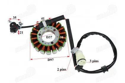 Apvija, apvijos generatoriaus 18 polių keturračio YAMAHA YFM 250 RAPTOR 08-13 4D3-81410-00-00