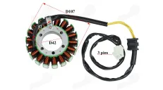 Apvija, apvijos generatoriaus 18 polių motociklo 31120-MV9-671 Honda CB 600 CBR 600 F / F2 / F3 600 1991-2006