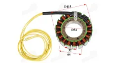 Apvija, apvijos generatoriaus 18 polių motociklo Honda XL600 VF700 VF750 VFR700 VFR750 VFR750 XRV750 93-03 31120-MM9-004