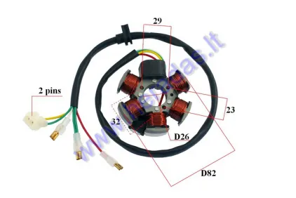 MAGNETO/STATOR 6 COILS FOR motorcycles Derbi Senda 125cc 4T