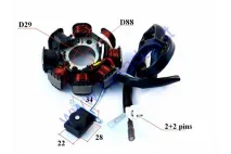 Magneto/stator 8 coils for scooter