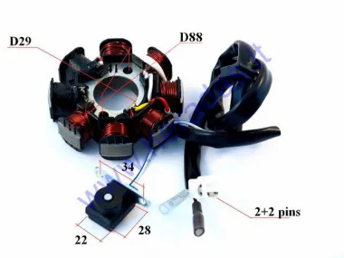 Magneto/stator 8 coils for scooter