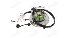 Apvija, apvijos generatoriaus  motorolerio motociko ZS154FMI-2  5+2laidų