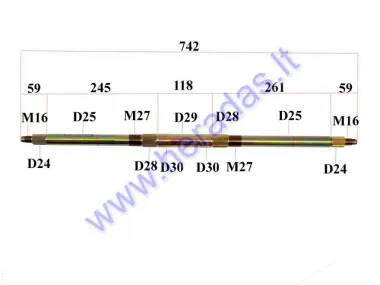 REAR AXLE FOR 125-230CC ATV QUAD BIKE