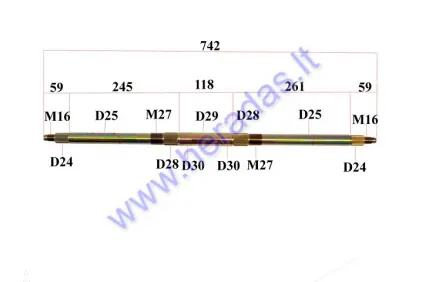 REAR AXLE FOR 125-230CC ATV QUAD BIKE