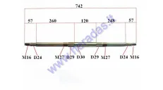 Rear axle for ATV quad bike 200-230cc