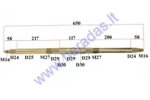 Ašis galinė 200-230cc ATV keturračio motociklo