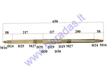 Rear axle for ATV quad bike 200-230cc