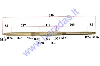Rear axle for ATV quad bike 200-230cc