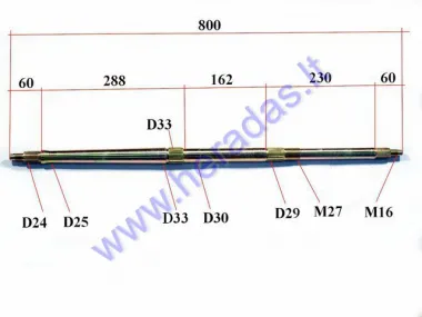 Rear axle for 200-250cc ATV quad bike ATV250282