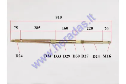 Rear axle for 200-250cc ATV quad bike