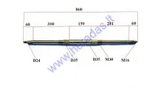 Rear axle for 200-250cc ATV quad bike
