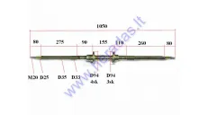 Rear axle for 250cc ATV quad bike