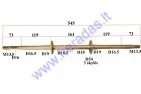 Rear axle for 50cc ATV quad bike