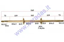 Rear axle for 50cc ATV quad bike