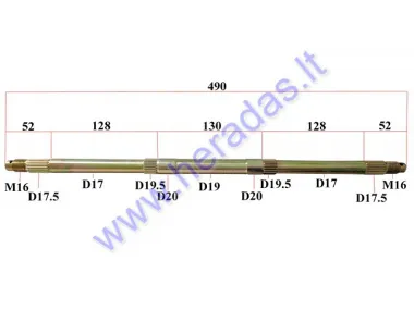 REAR AXLE FOR ATV ELECTRIC QUAD BIKE FITS HUNTER